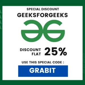 GET Flat 35% on Geeksforgeeks using GFG Coupon Code Claim Extra 90% Refund[GeeksforGeeks Coupon Code Flat 35% Discount ]