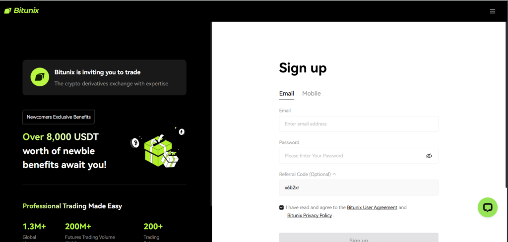 Bitunix Referral Code (x6b2xr).