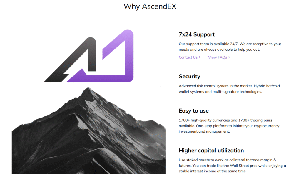 Key Features of the AscendEX Trading Platform