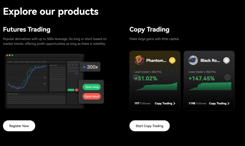 BTCC Exchange Features