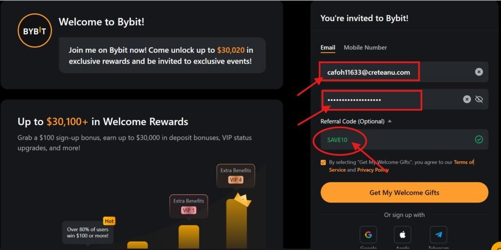 How to Use Bybit Referral Code “SAVE10”