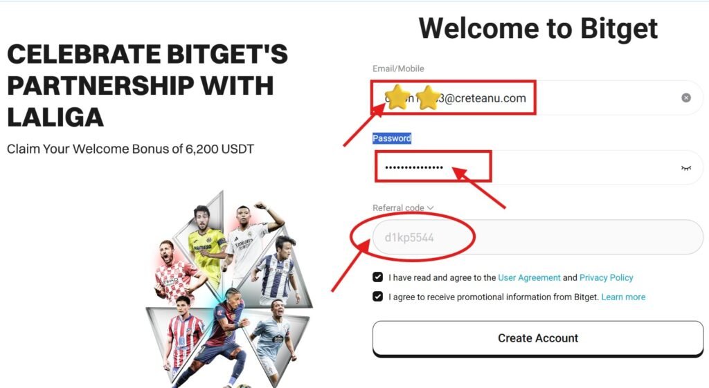 How to use Bitget Exchange Referral Code “d1kp5544”