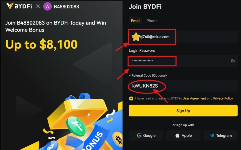 How to Use BYDFi Invitation Code “kWUKN82S” (Step By Step Guide)