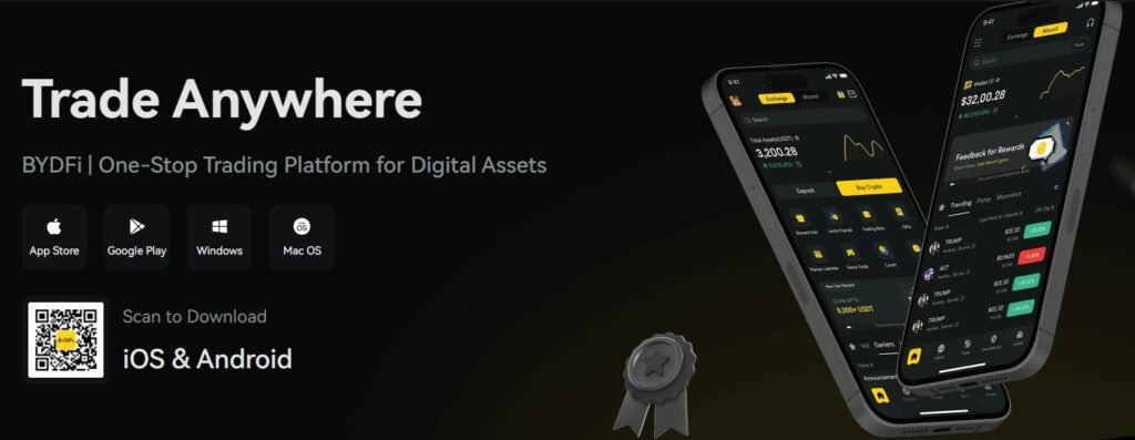 BYDFi App – Trade Cryptocurrency Anywhere