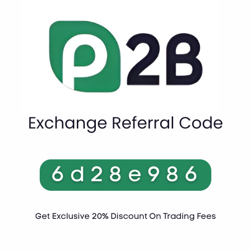 P2B Exchange Referral ID “6d28e986” Enjoy an Exclusive 20% Discount on Trading Fees!